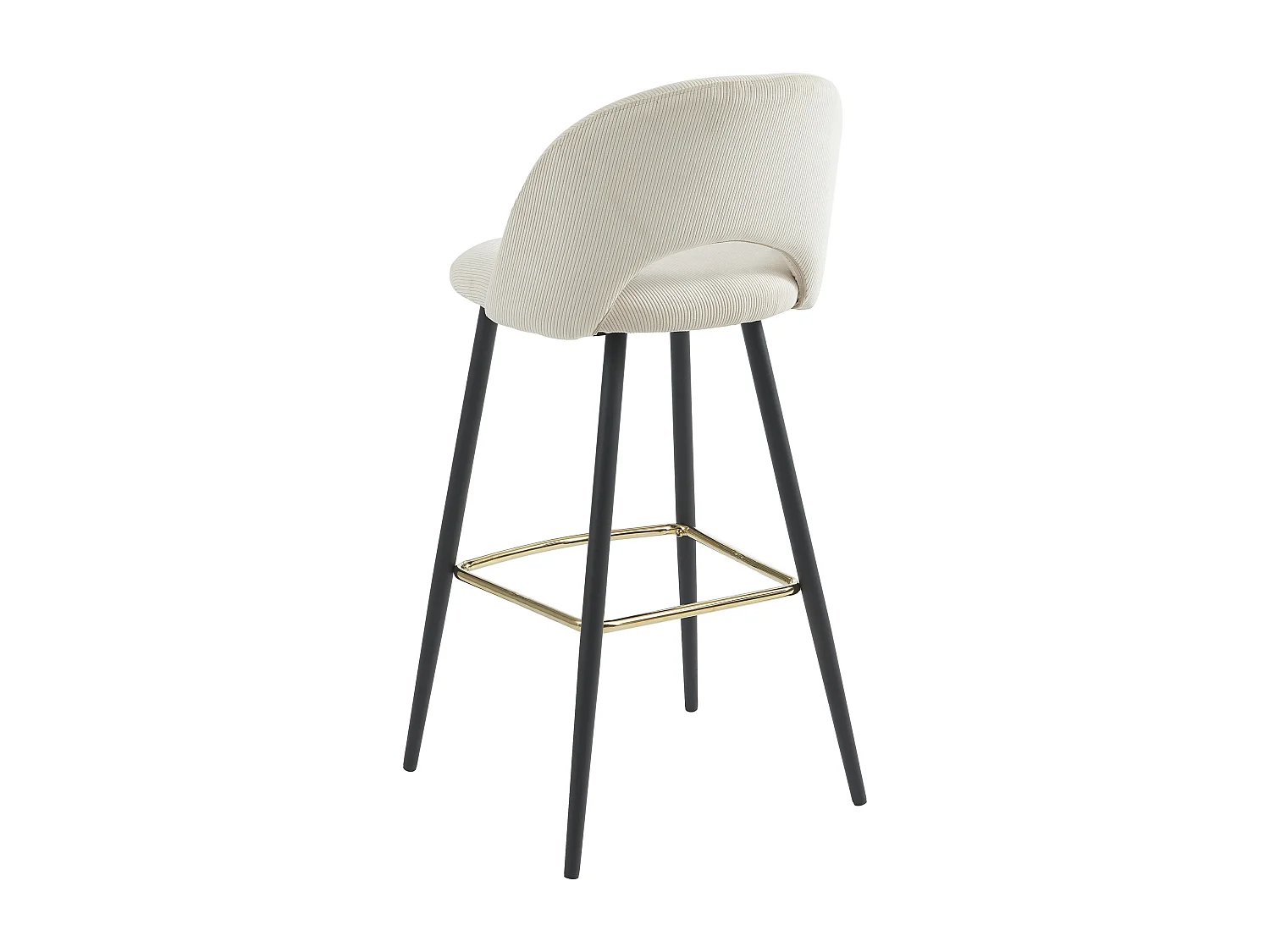 Set om 2 manchestersammetsbarkrakpallpatraljbar i bredvalsj selskuren barkpallar i manchestersammetsammet och metall - Crème - FINCHY av Pascal Morabito