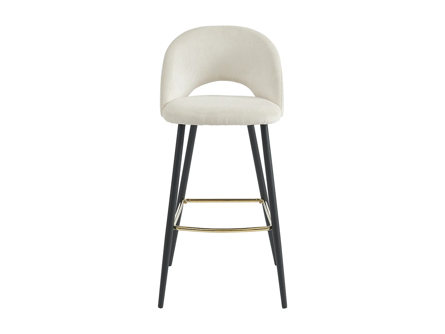 Set om 2 manchestersammetsbarkrakpallpatraljbar i bredvalsj selskuren barkpallar i manchestersammetsammet och metall - Crème - FINCHY av Pascal Morabito