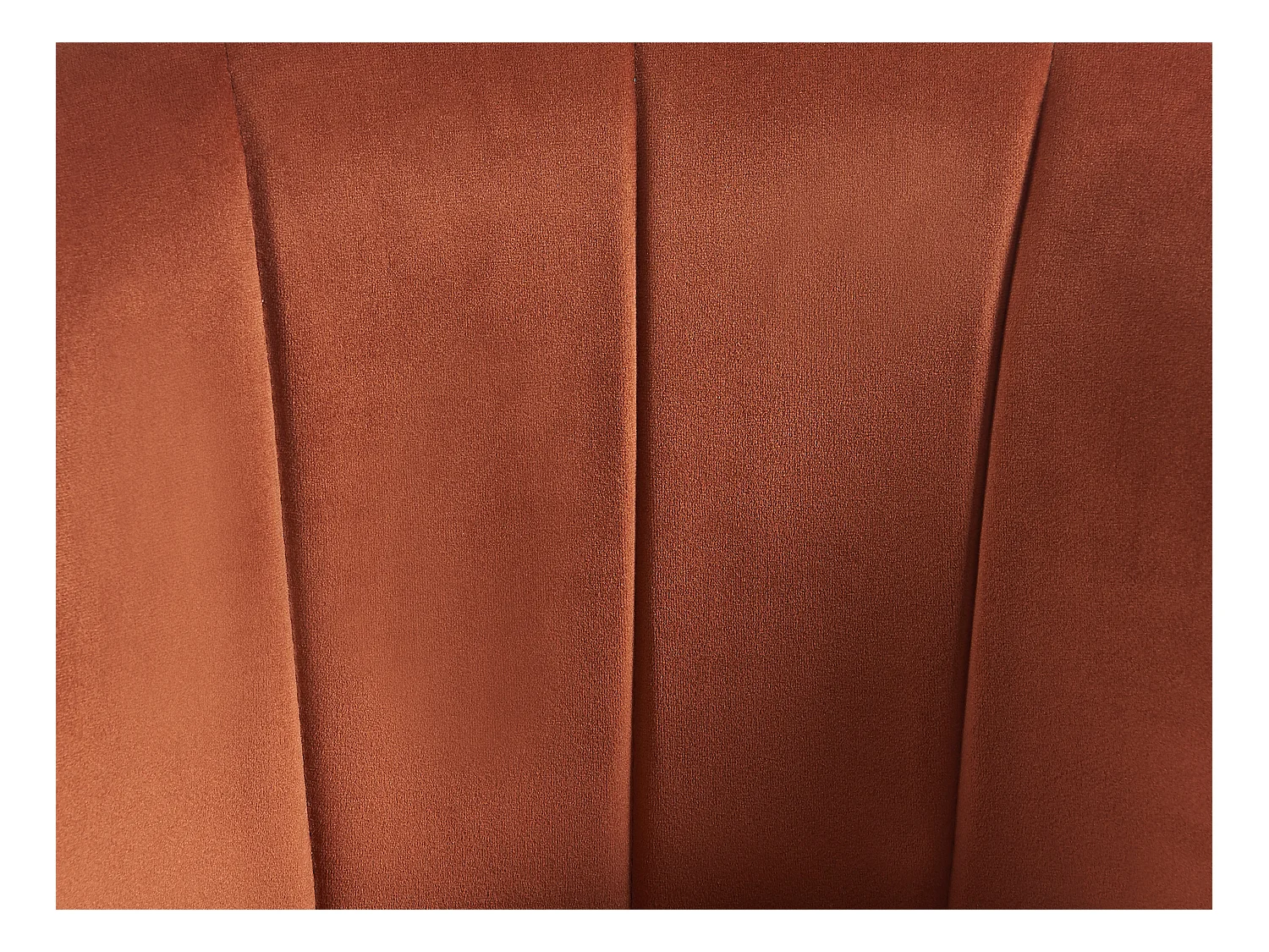 Lot de 2 tabourets de bar en velours et métal - Terracotta - ELIRAM