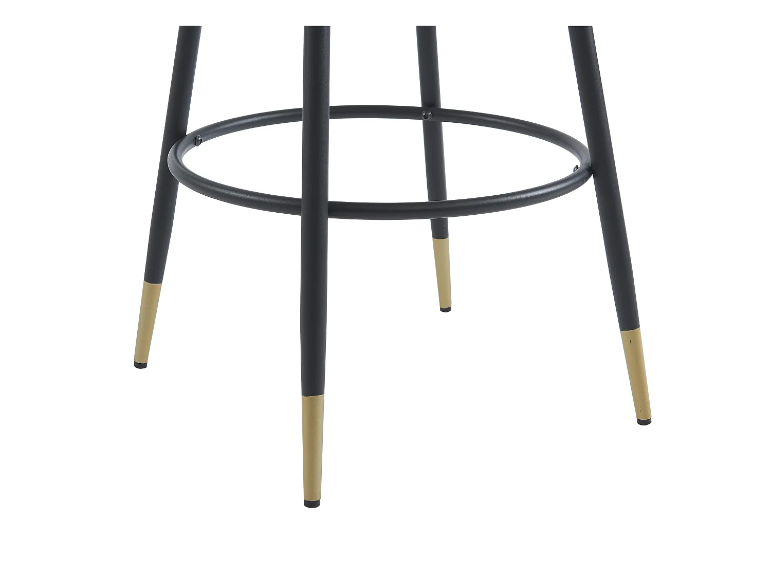 Conjunto de 2 taburetes de bar de terciopelo y metal - Terracota - ELIRAM