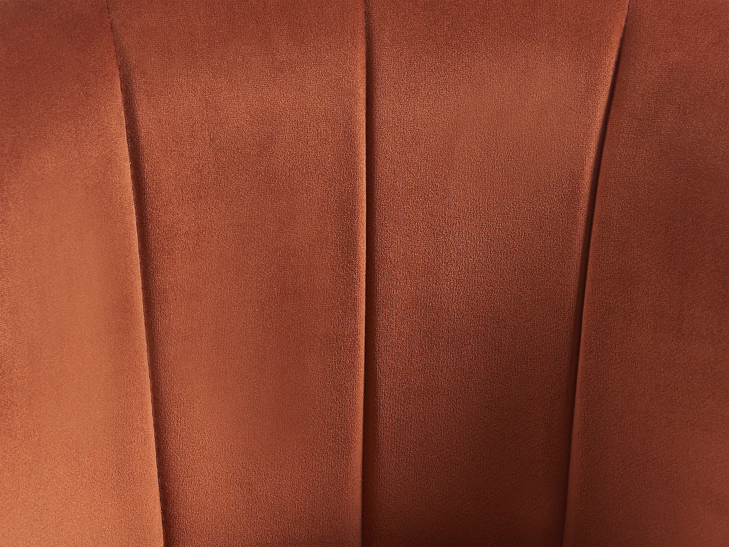 Lot de 2 tabourets de bar en velours et métal - Terracotta - ELIRAM