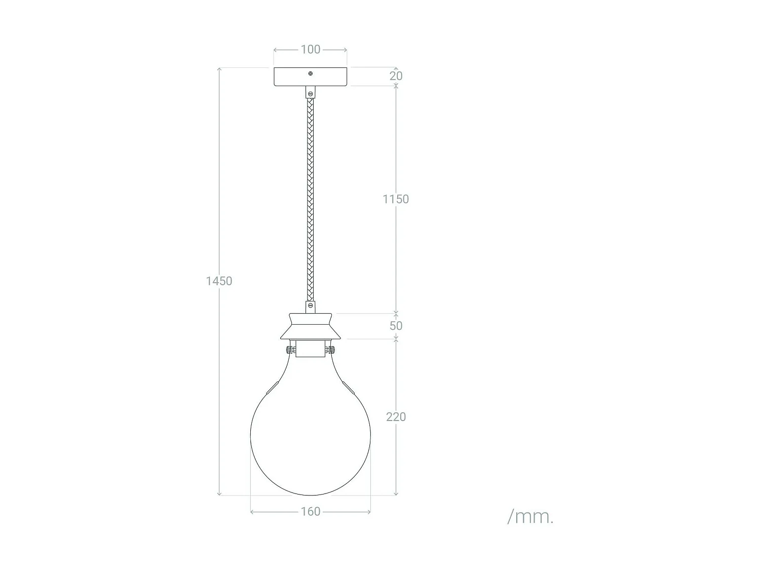 Suspension Bois et Verre Kathu Bumbieris Naturel