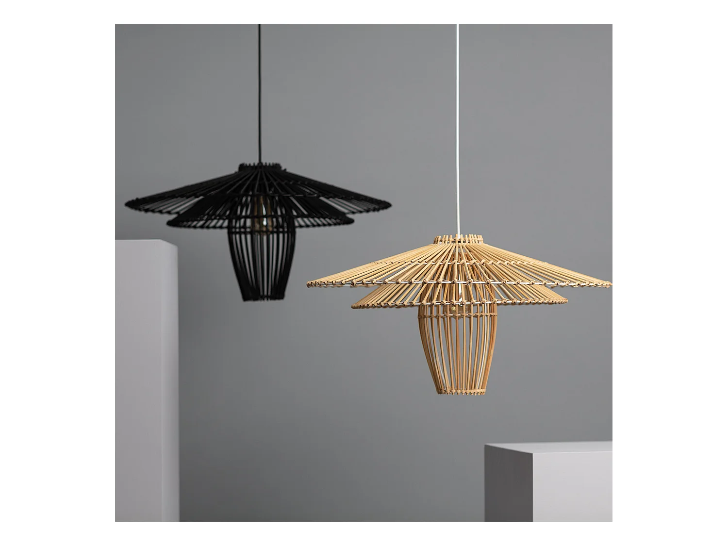 Lámpara Colgante de Bambú Jiang Natural