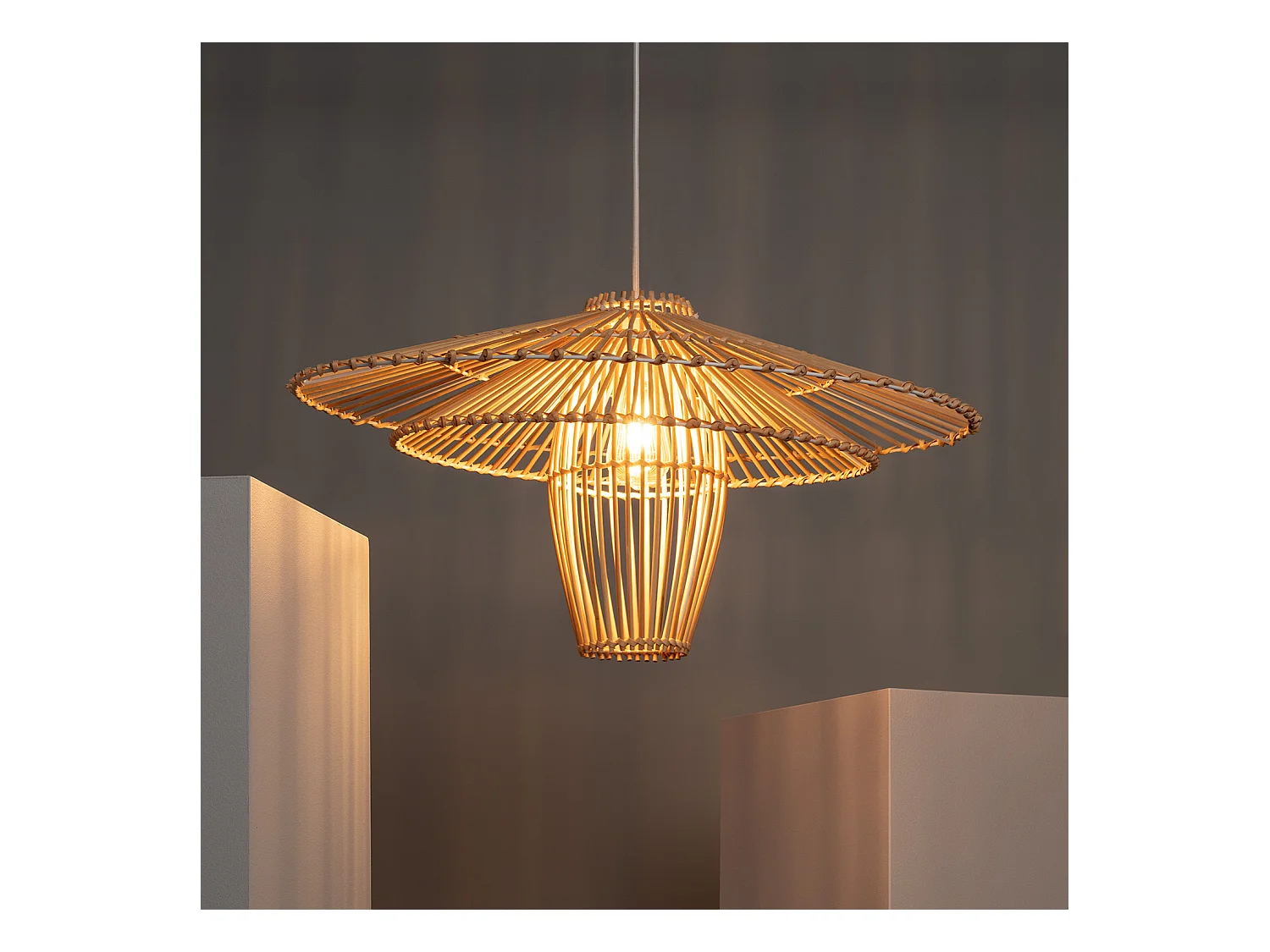 Lámpara Colgante de Bambú Jiang Natural
