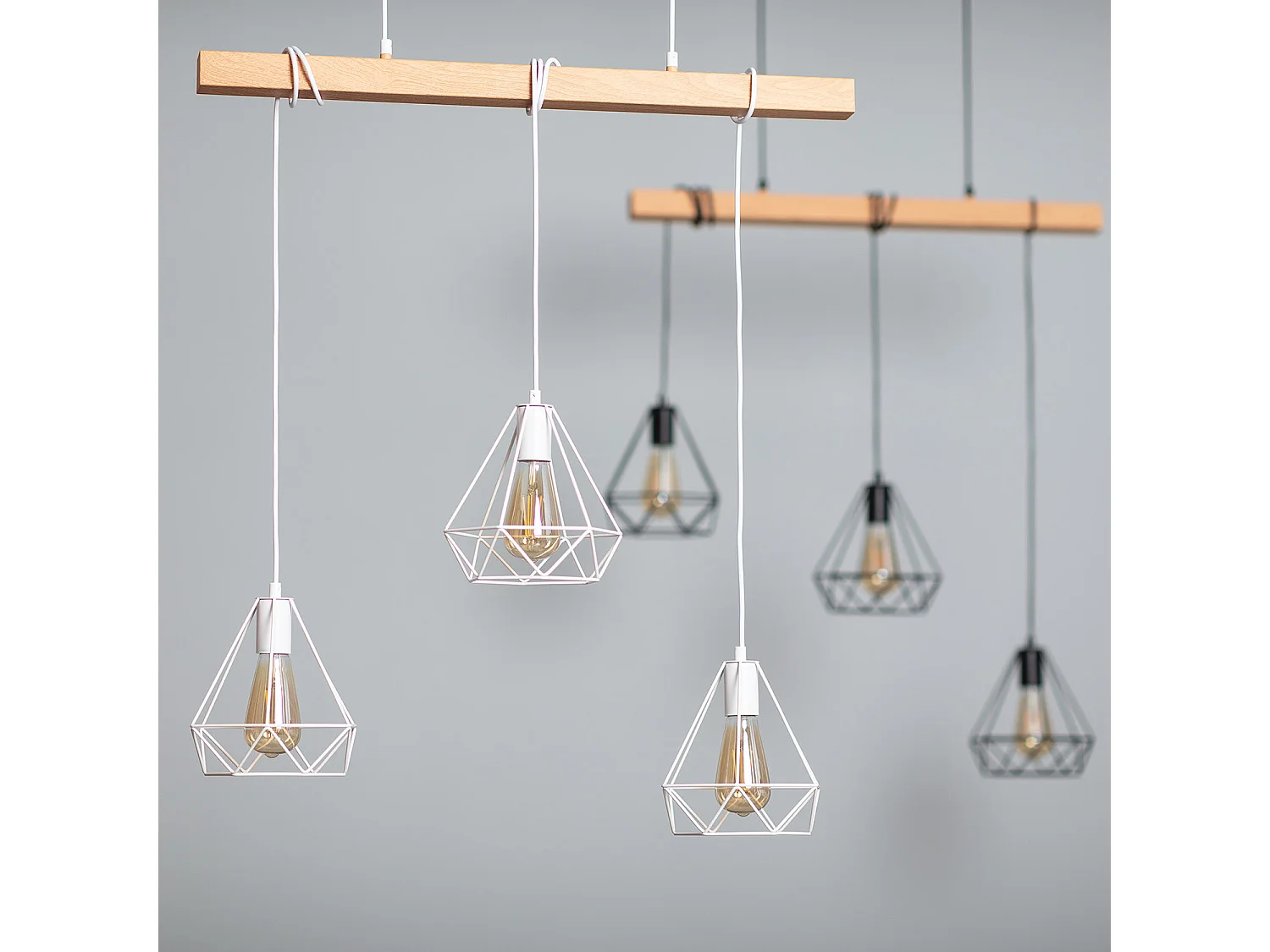 Lámpara Colgante Metal Sardo 3 Focos Blanco