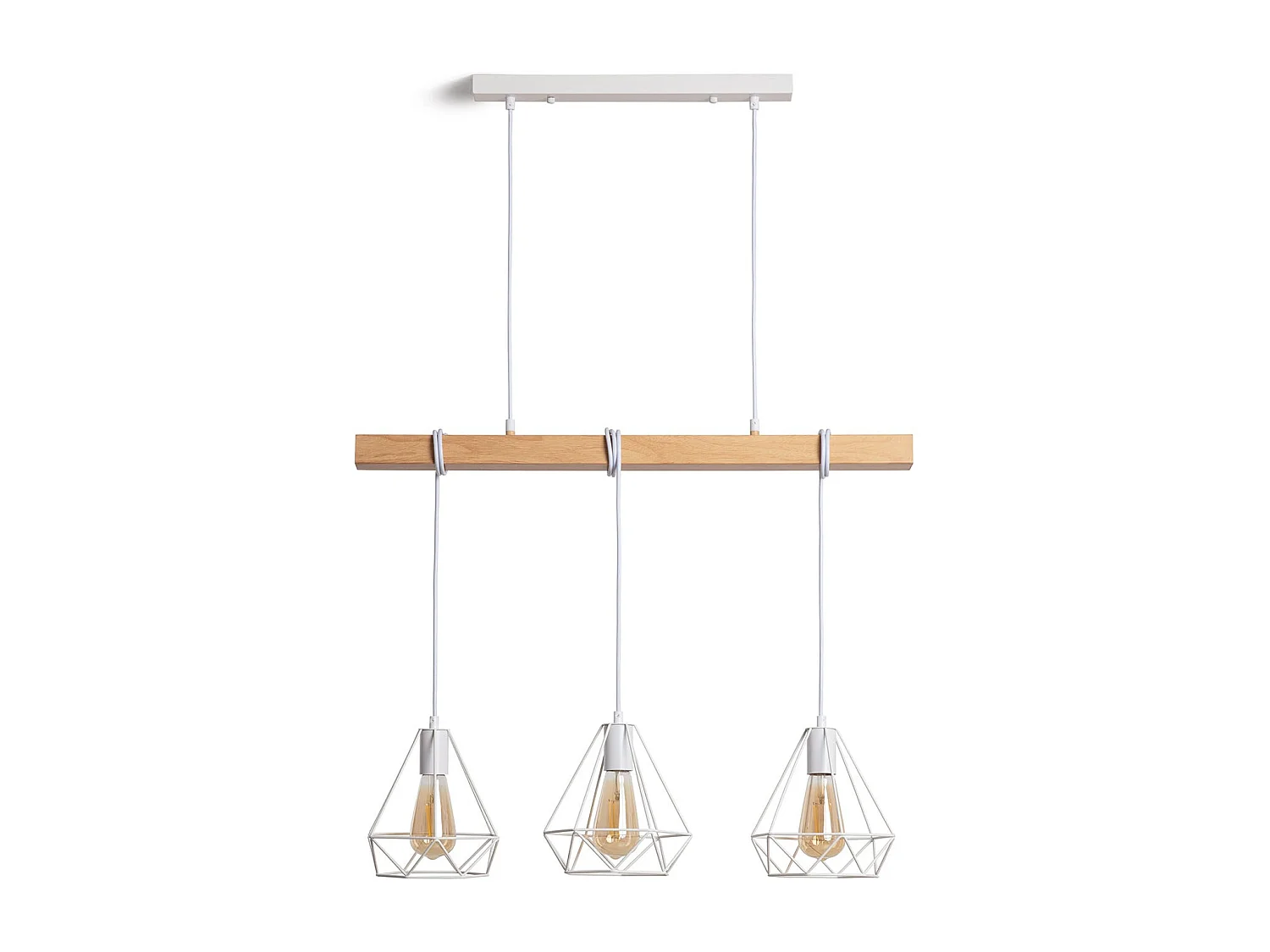 Suspension Métal Sardo 3 Spots Blanc