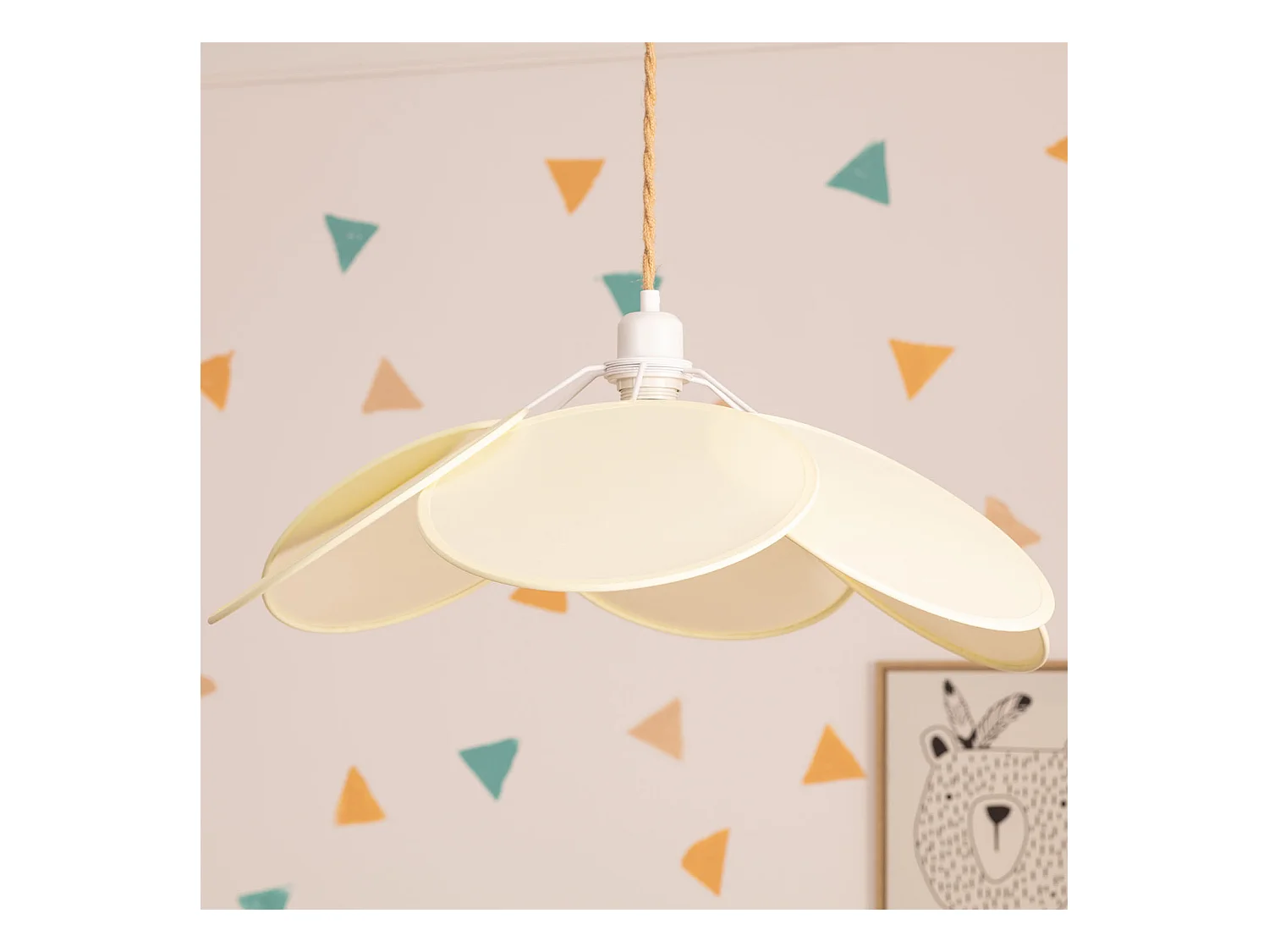 Suspension en tissu Kabuki Crème