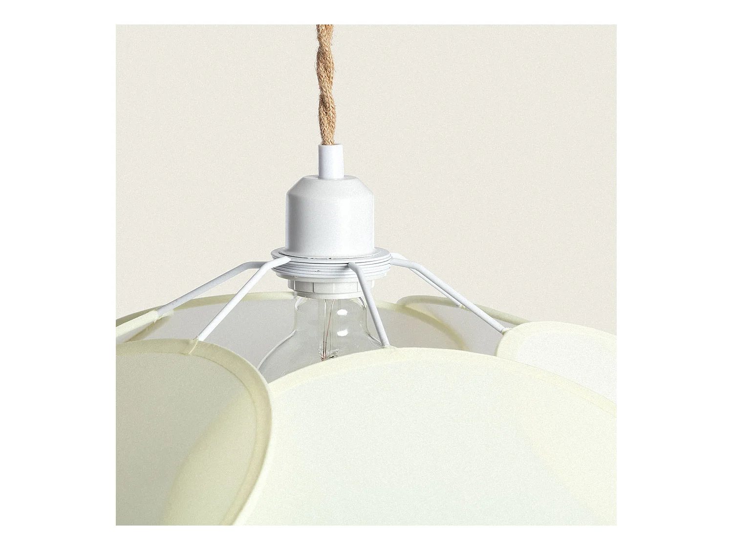 Suspension en tissu Kabuki Crème