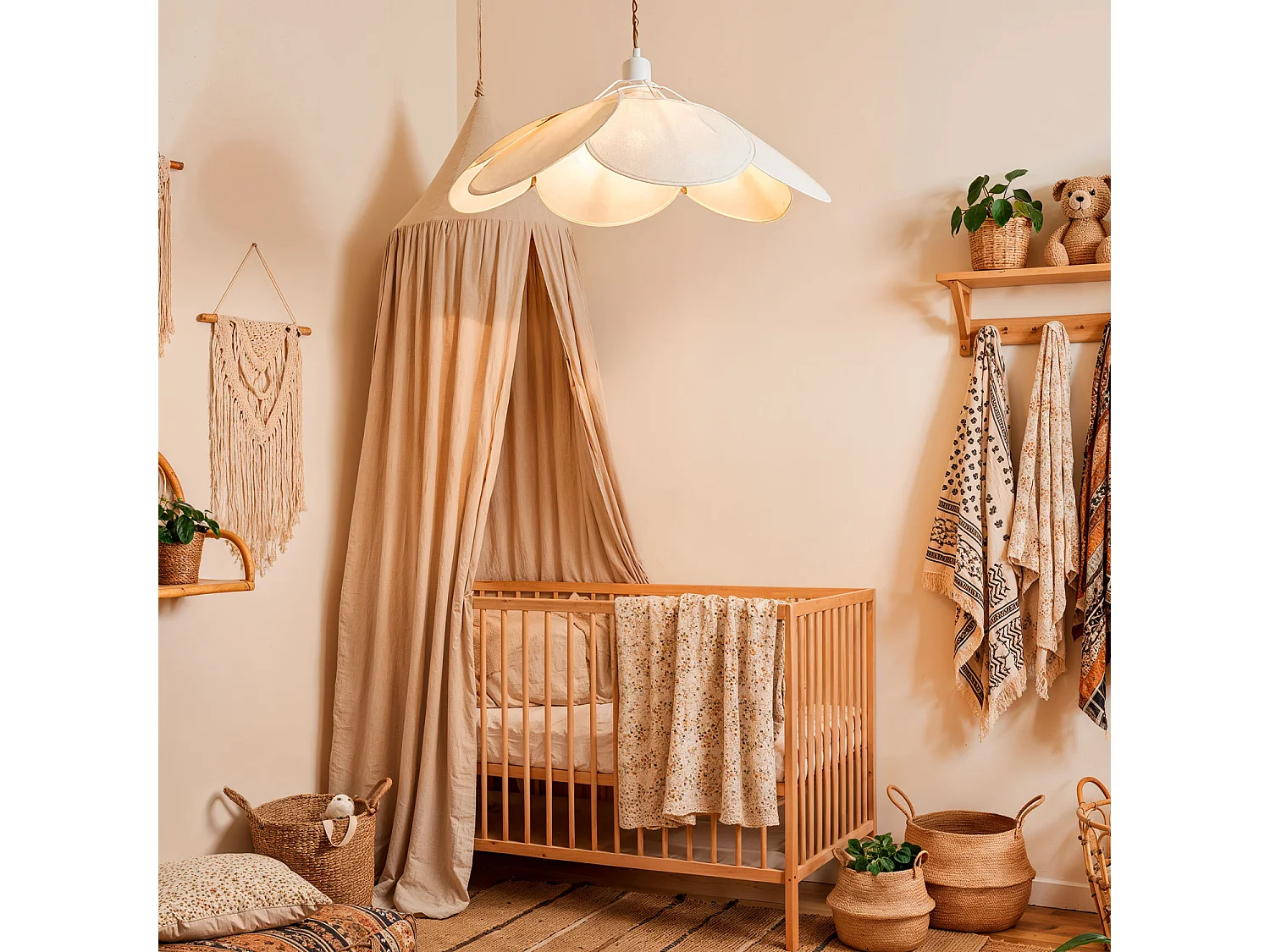 Suspension en tissu Kabuki Crème