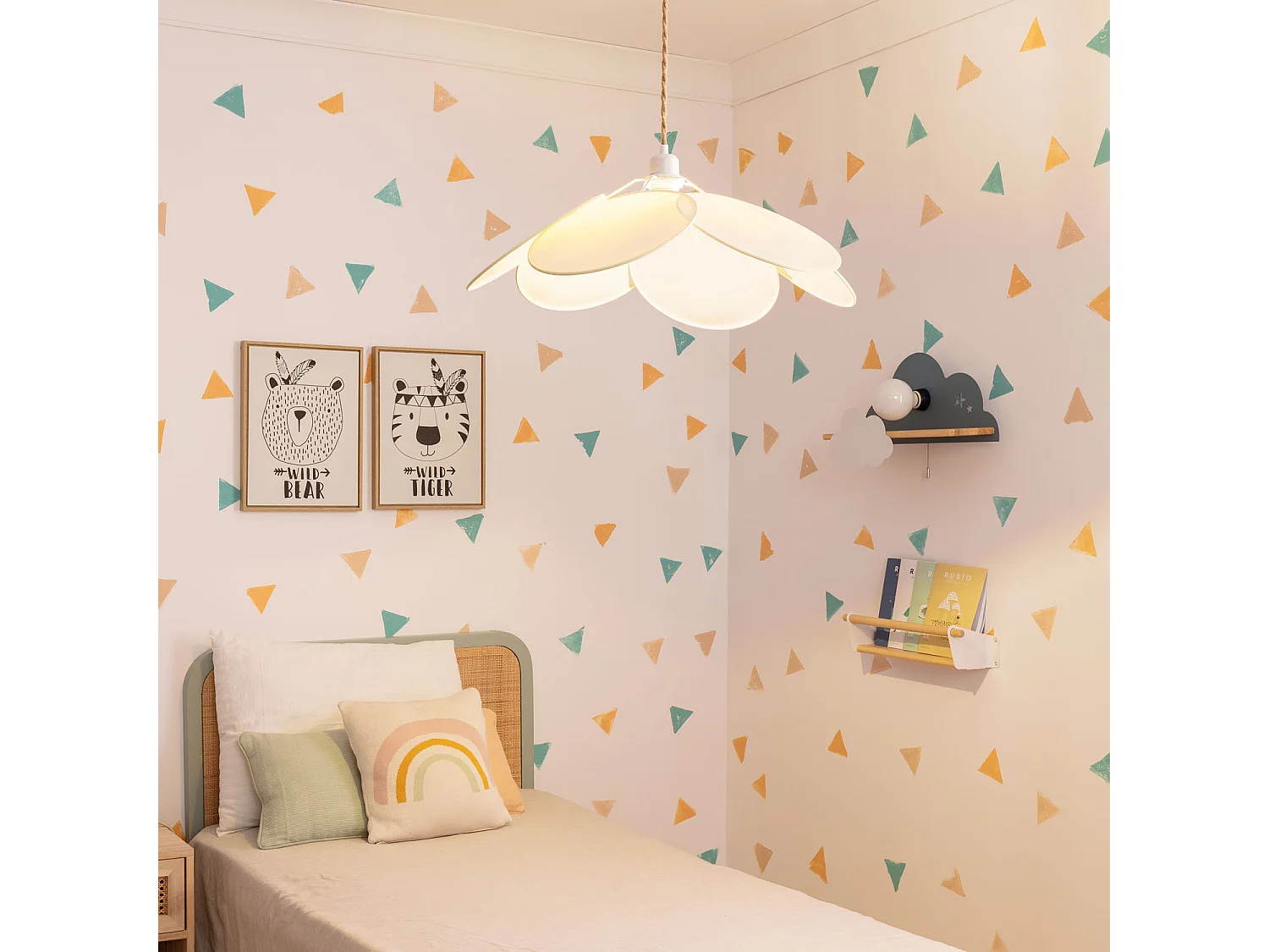 Suspension en tissu Kabuki Crème