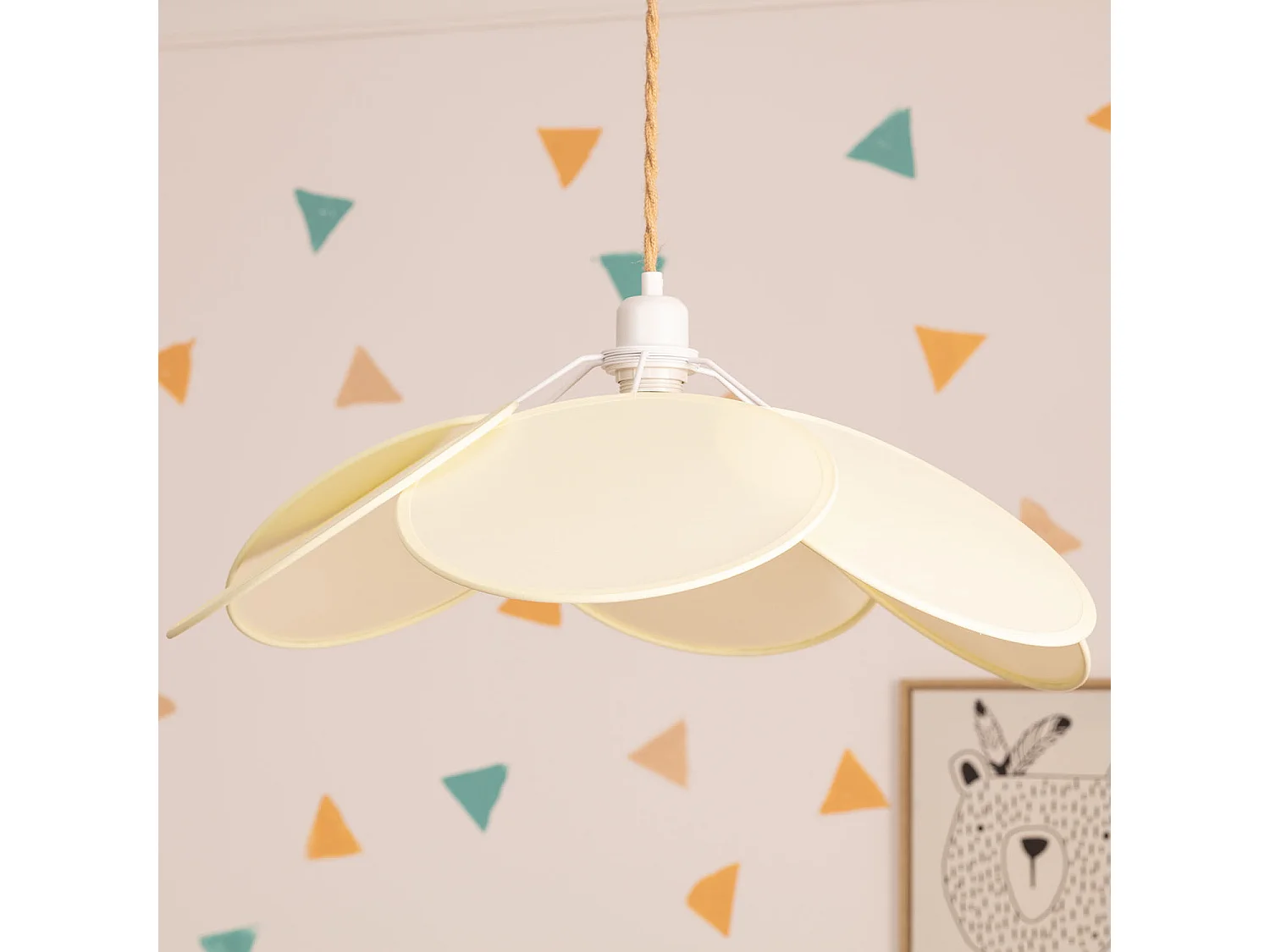 Suspension en tissu Kabuki Crème