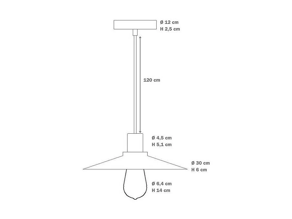 Ledkia Suspension Métal Abat-jour Swing Creative-Cables PDMVBORX08PAM13VE