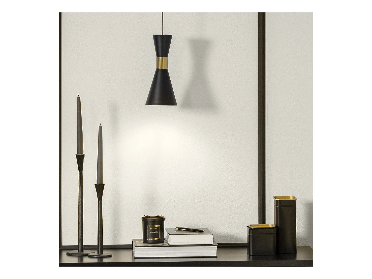 Suspension Métal Jigger Noir