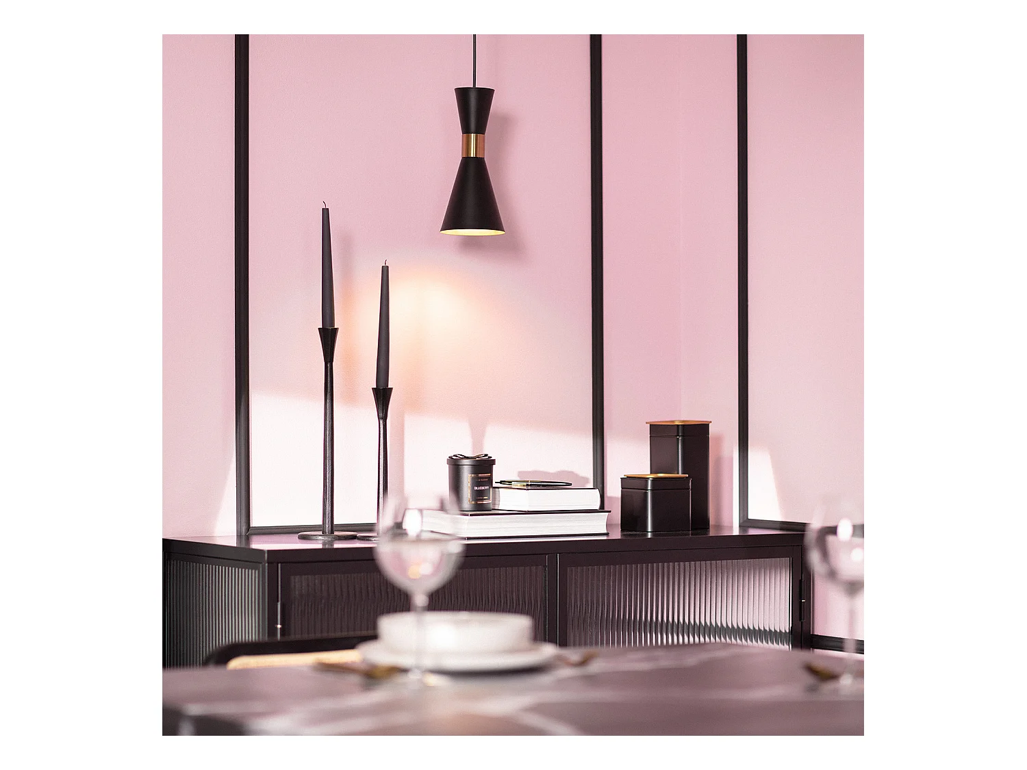 Suspension Métal Jigger Noir