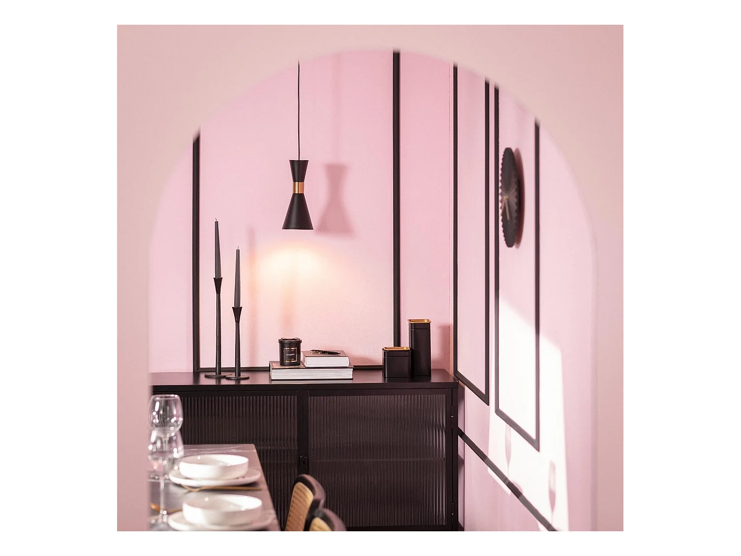 Suspension Métal Jigger Noir