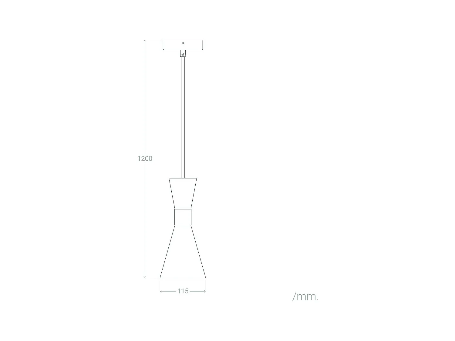 Suspension Métal Jigger Noir