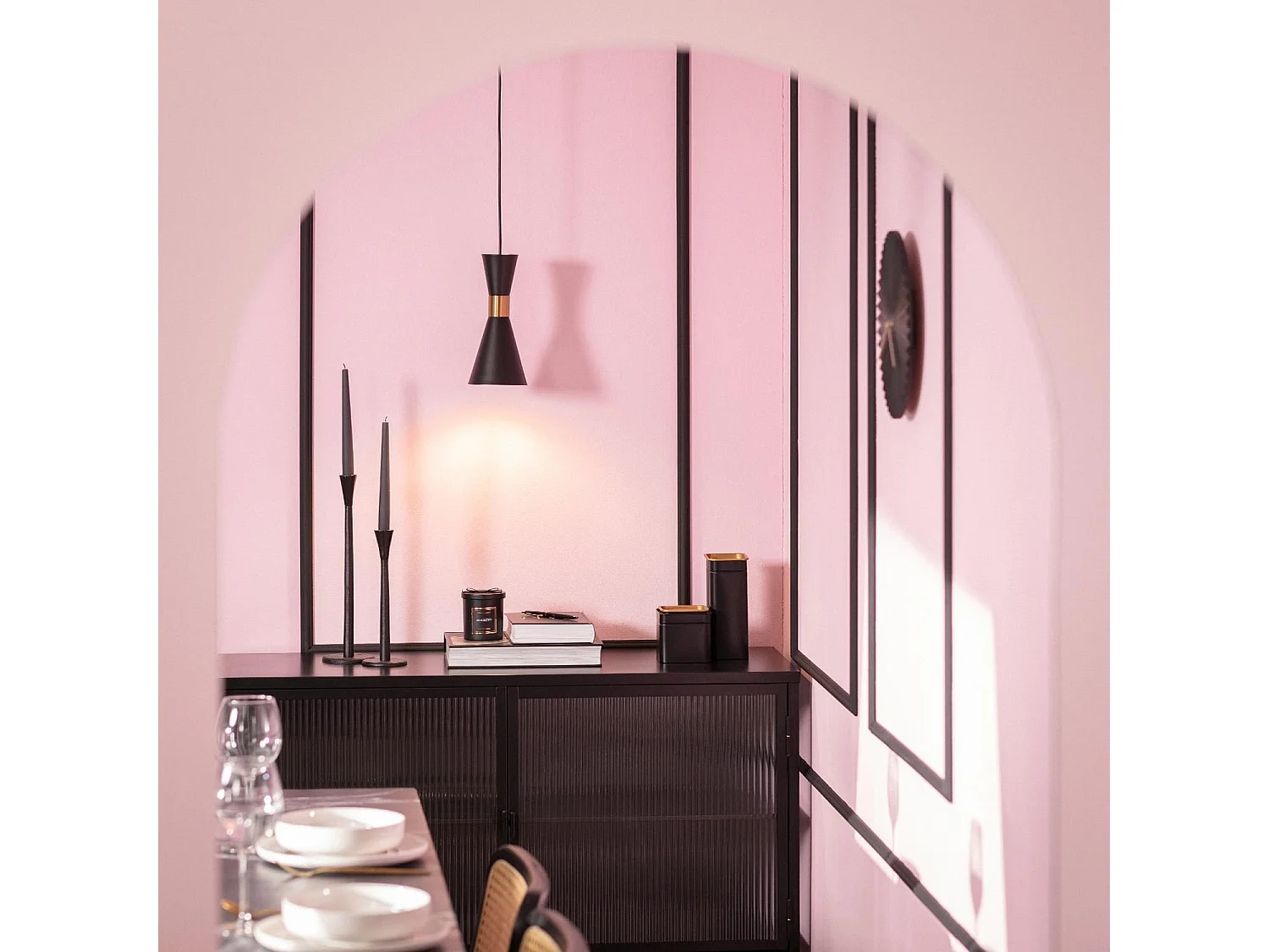 Suspension Métal Jigger Noir