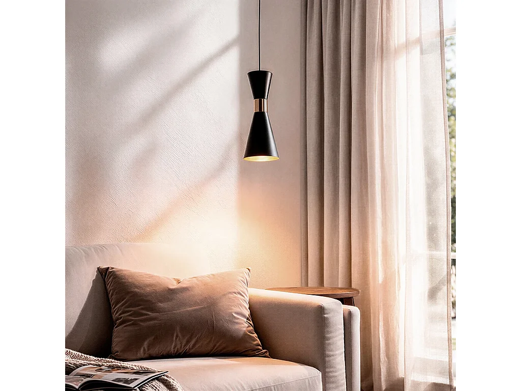 Lampada a Sospensione Metallo Jigger Nero