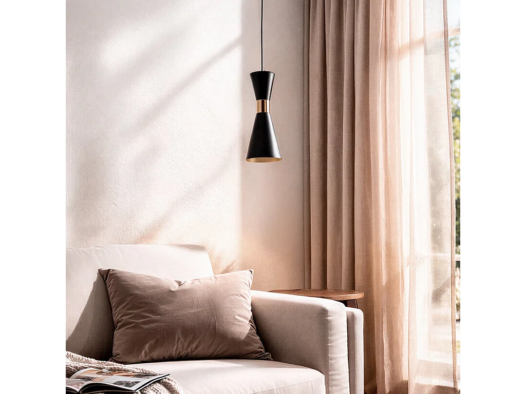 Lampada a Sospensione Metallo Jigger Nero