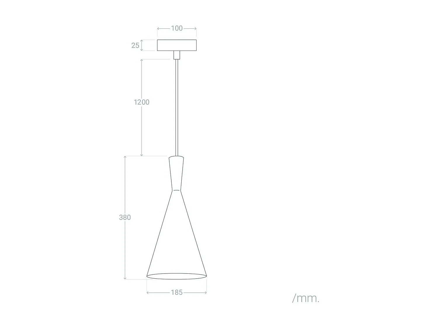 Suspension Métal Lennon Blanc