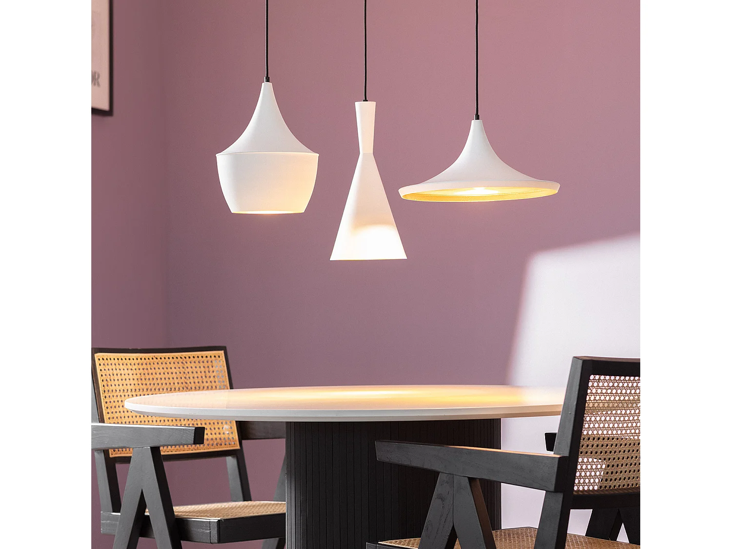 Suspension Métal Lennon Blanc