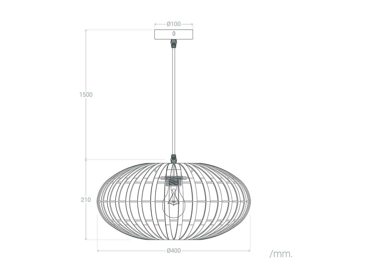 Suspension Bambou Atamach Naturel