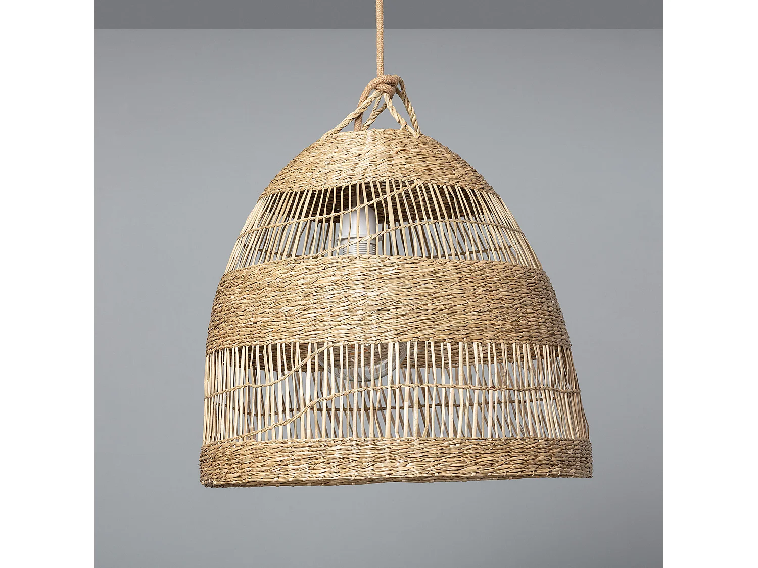 Lámpara Colgante Fibras Naturales Big Sami Ø450 mm ILUZZIA Textil Natural