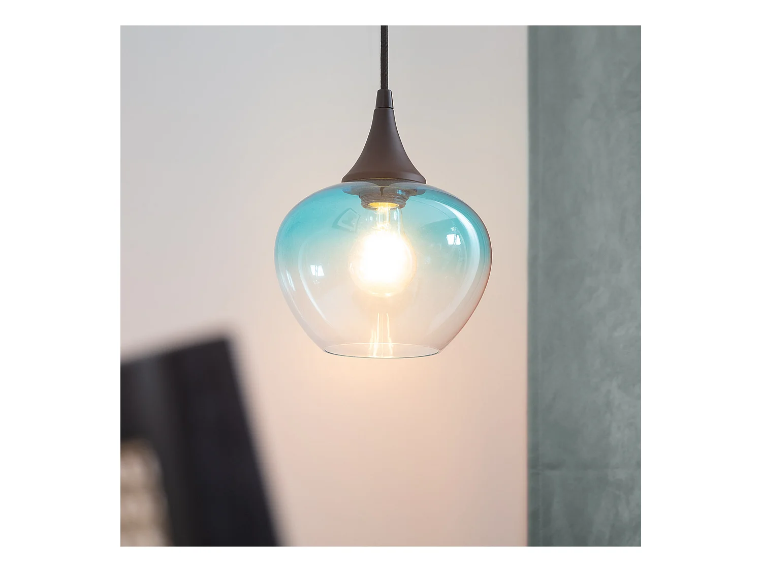 Lámpara Colgante Cristal Manzana Verde