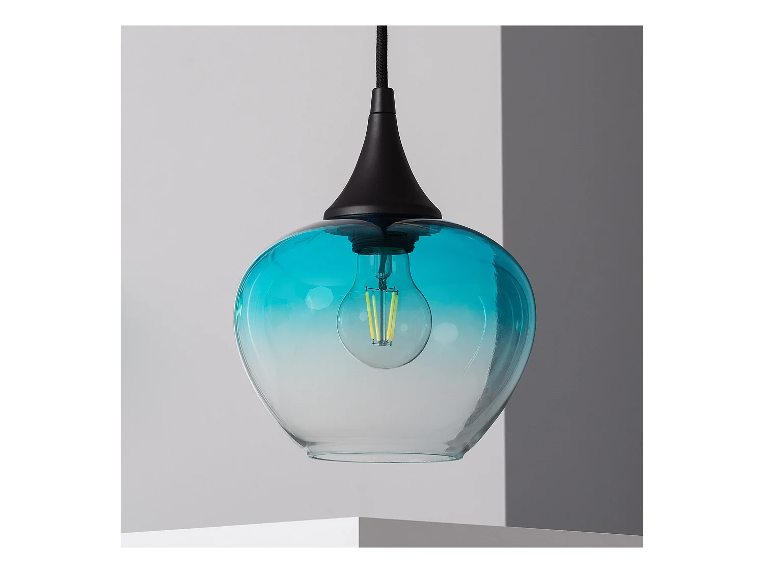 Lámpara Colgante Cristal Manzana Verde