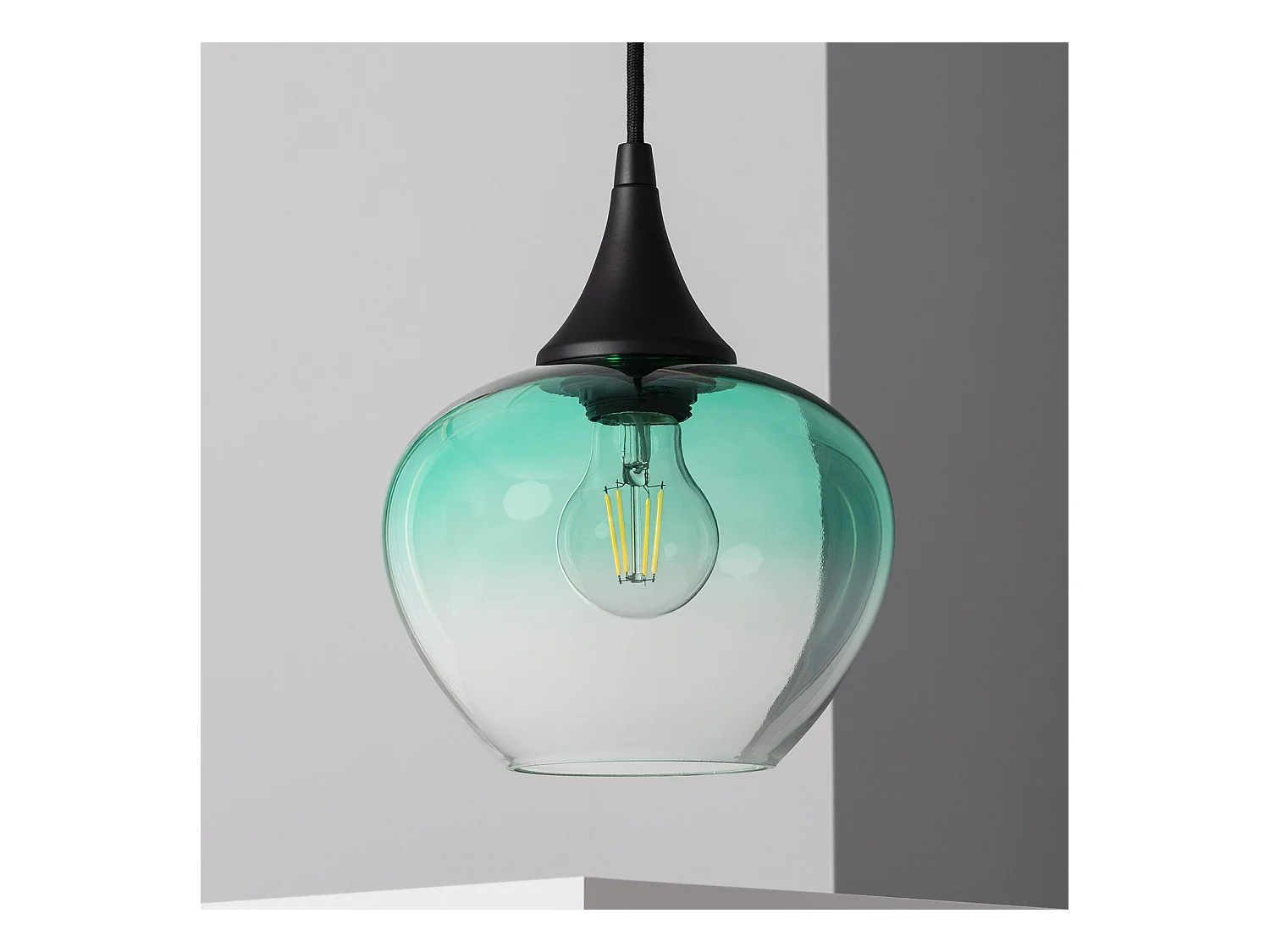 Lámpara Colgante Cristal Manzana Verde