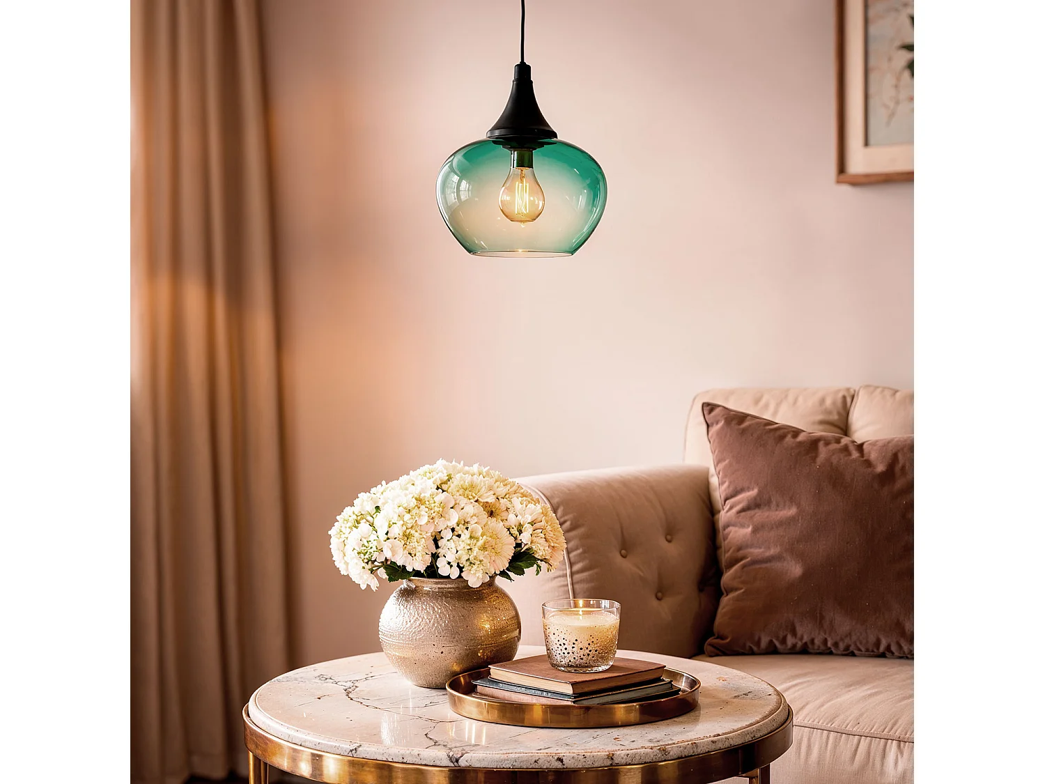 Suspension Verre Manzana Vert