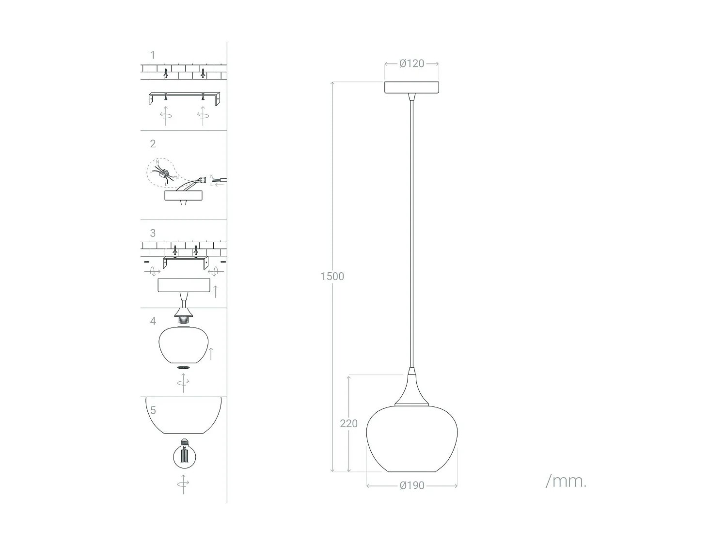 Suspension Verre Manzana Vert