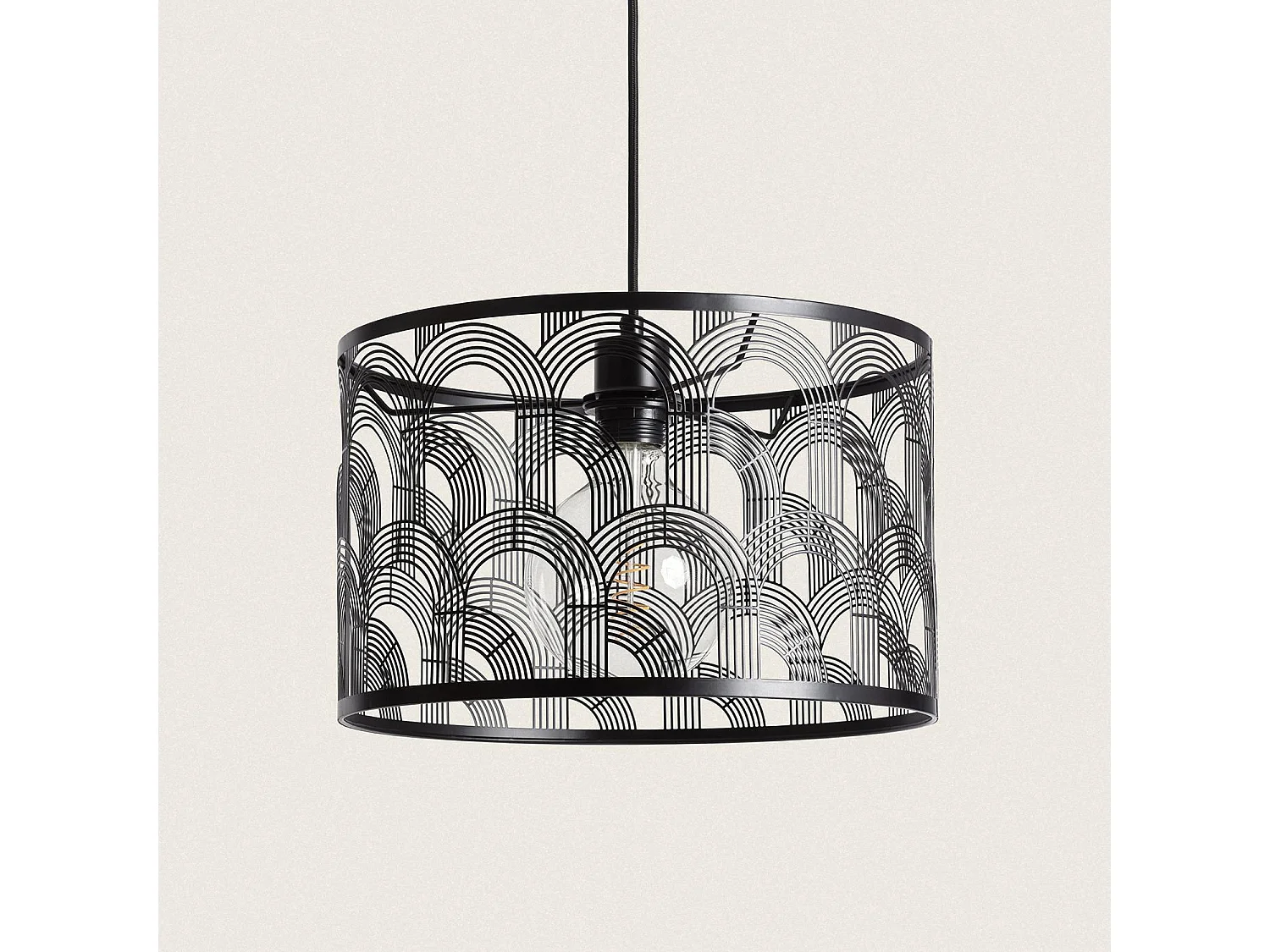 Suspension Métal Zaria Noir