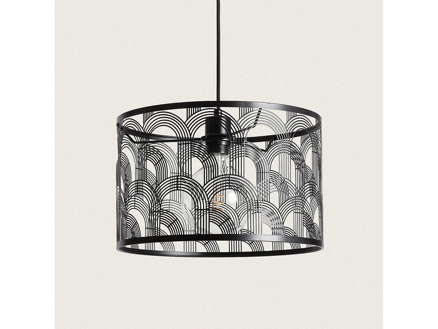 Suspension Métal Zaria Noir