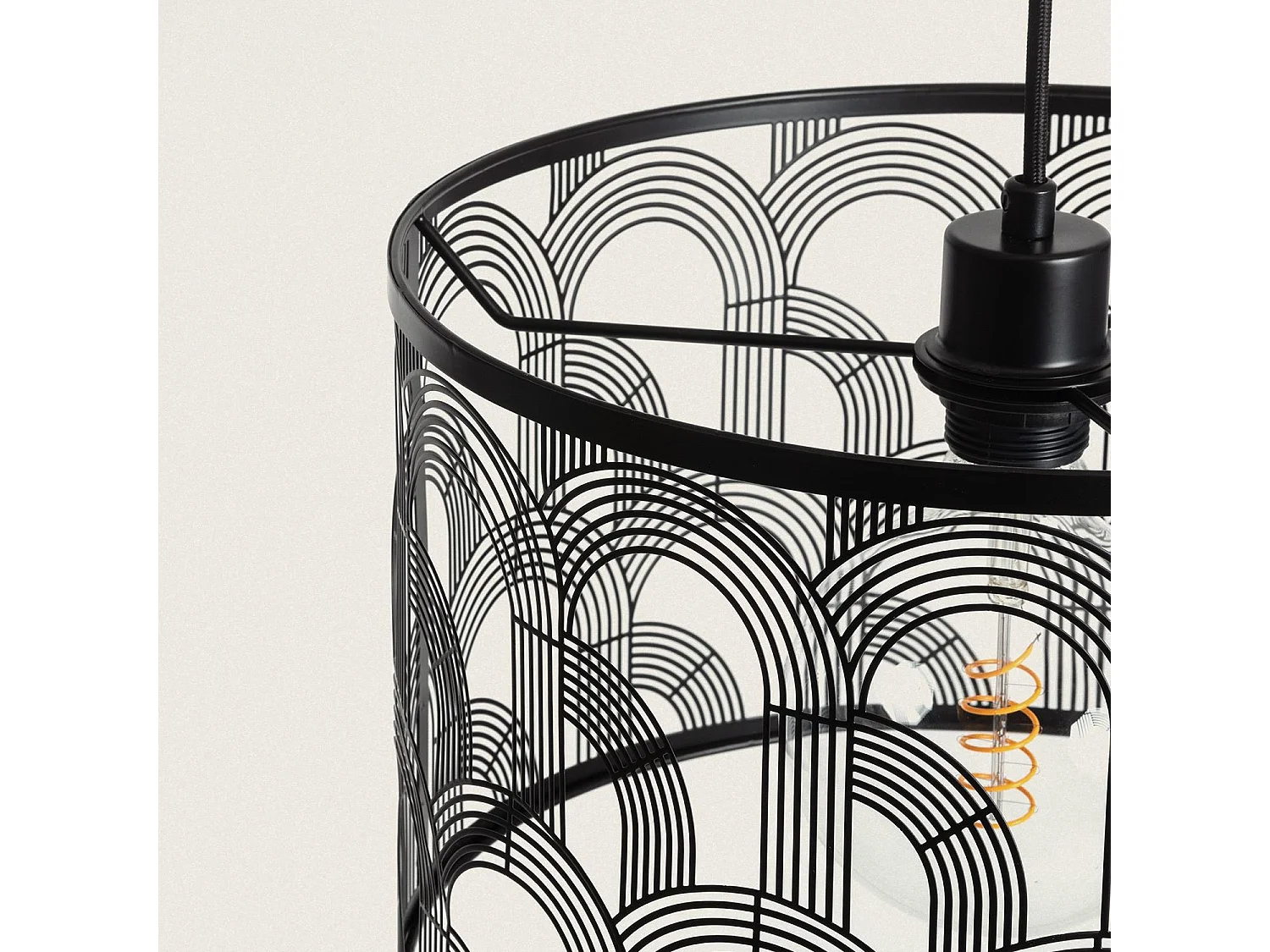 Suspension Métal Zaria Noir