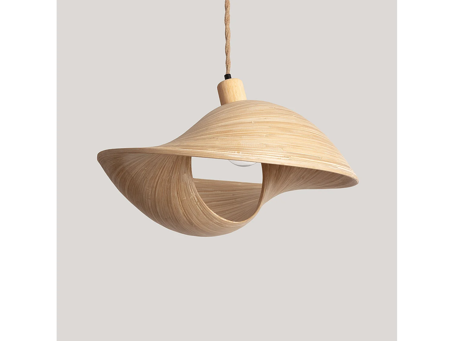 Lámpara Colgante Bambú Shuka Acacia Ø480 mm ILUZZIA