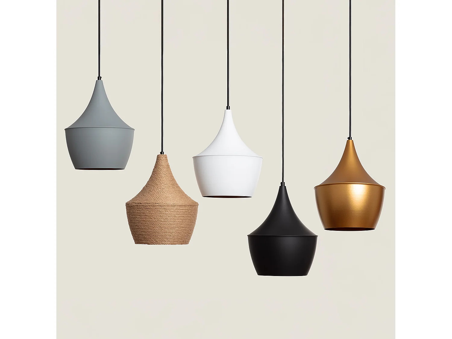 Suspension Métal Mercury Noir