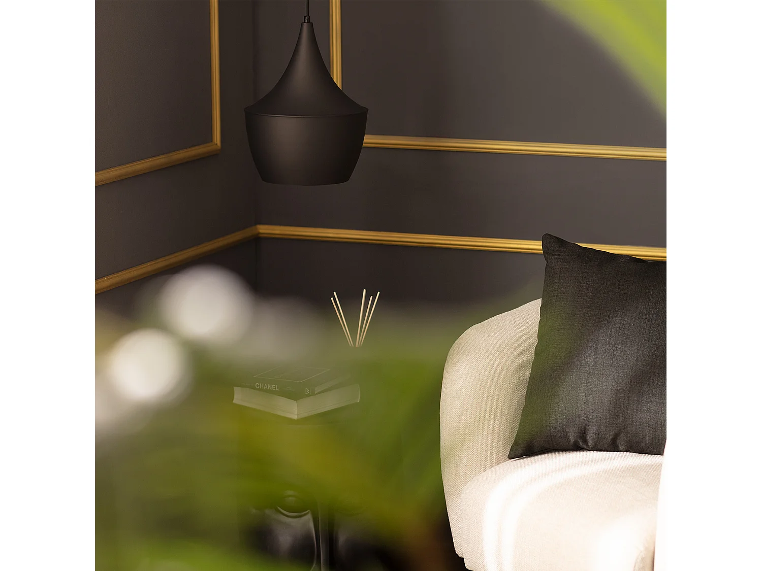 Suspension Métal Mercury Noir