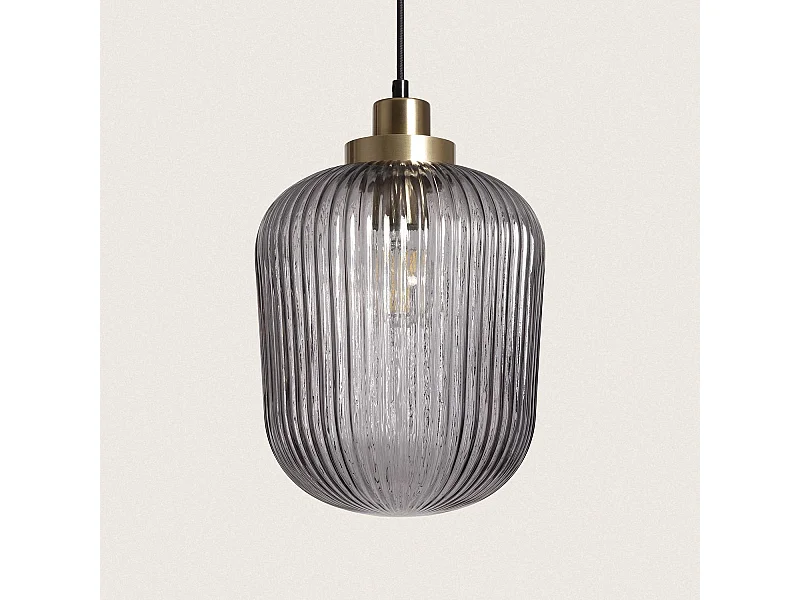 Lampada a Sospensione Metallo e Vetro Windsor Oro