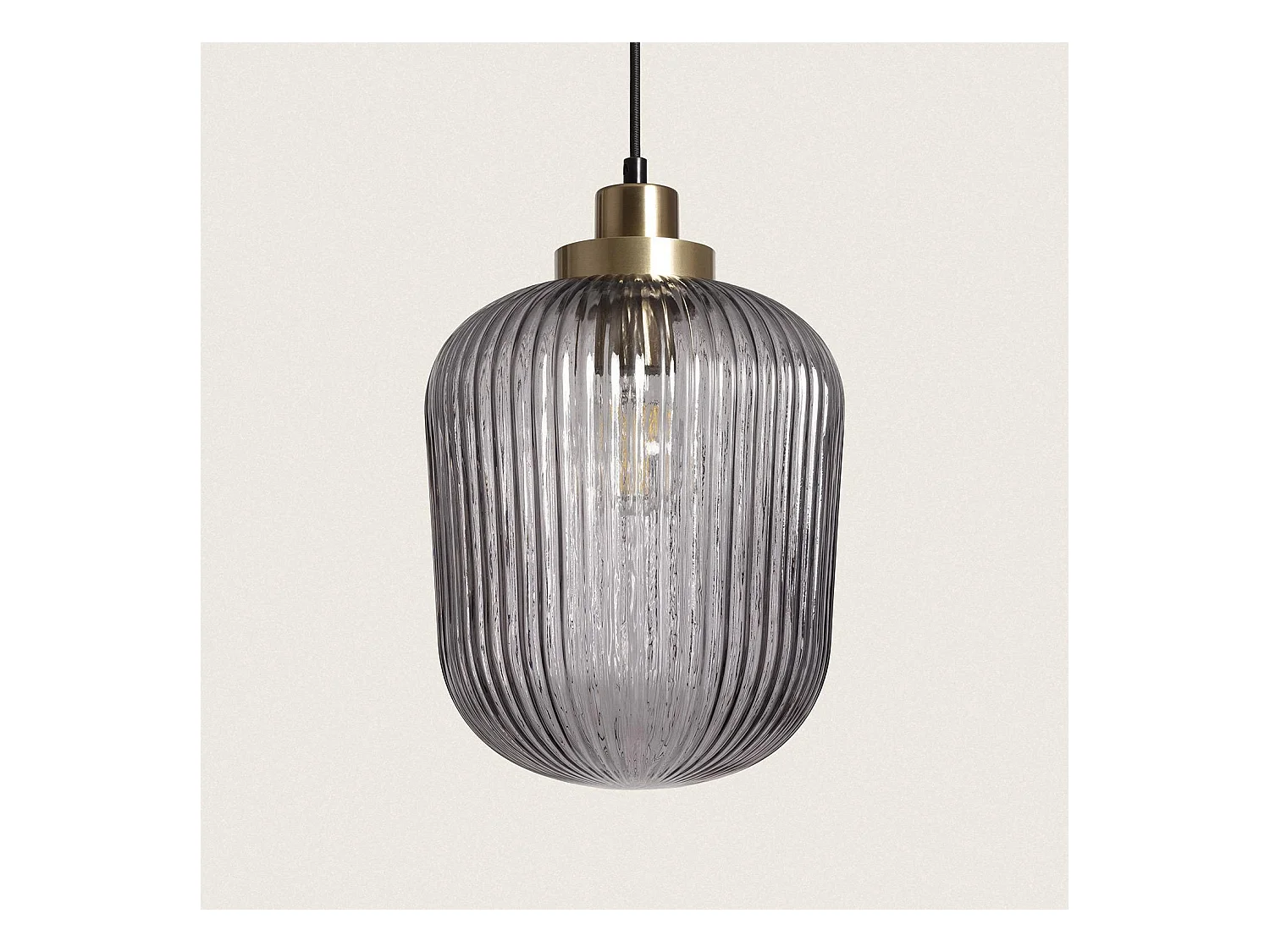 Lámpara Colgante Metal y Cristal Windsor Dorado