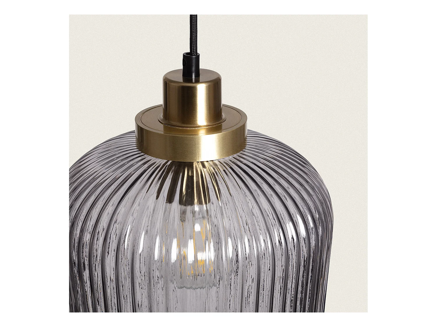 Lámpara Colgante Metal y Cristal Windsor Dorado