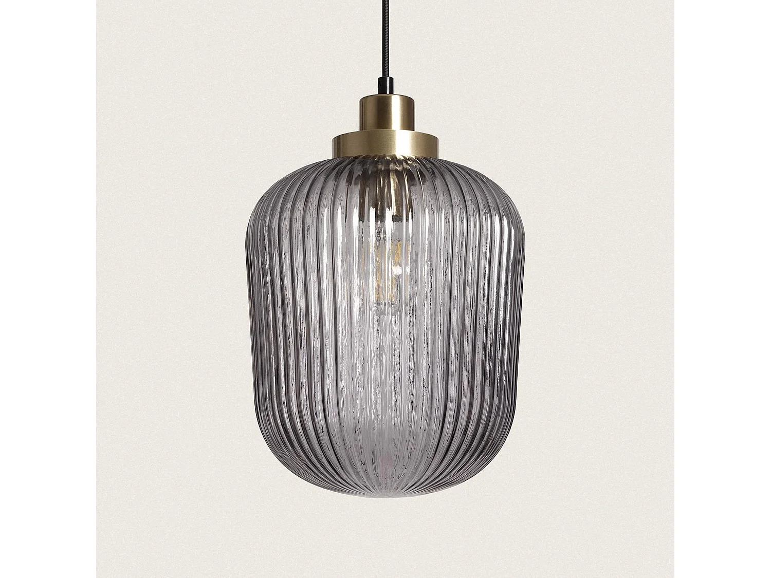 Lampada a Sospensione Metallo e Vetro Windsor Oro