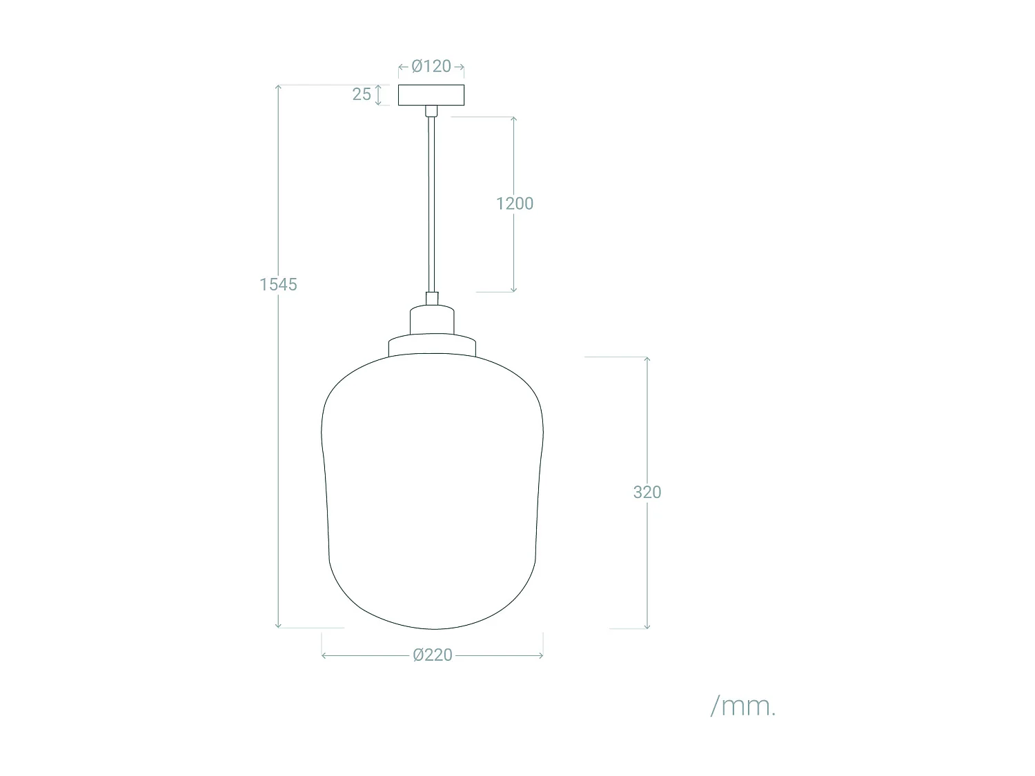 Lampada a Sospensione Metallo e Vetro Windsor Oro