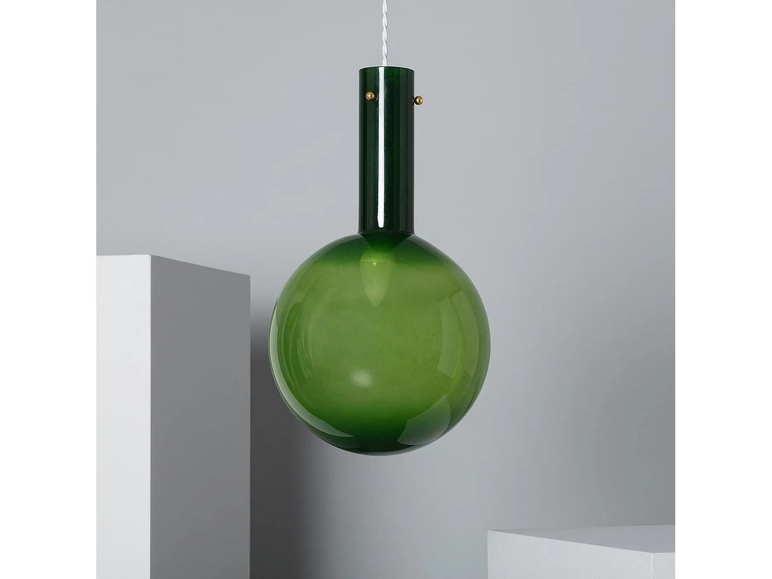 Lámpara Colgante Cristal Olivo Verde Oliva