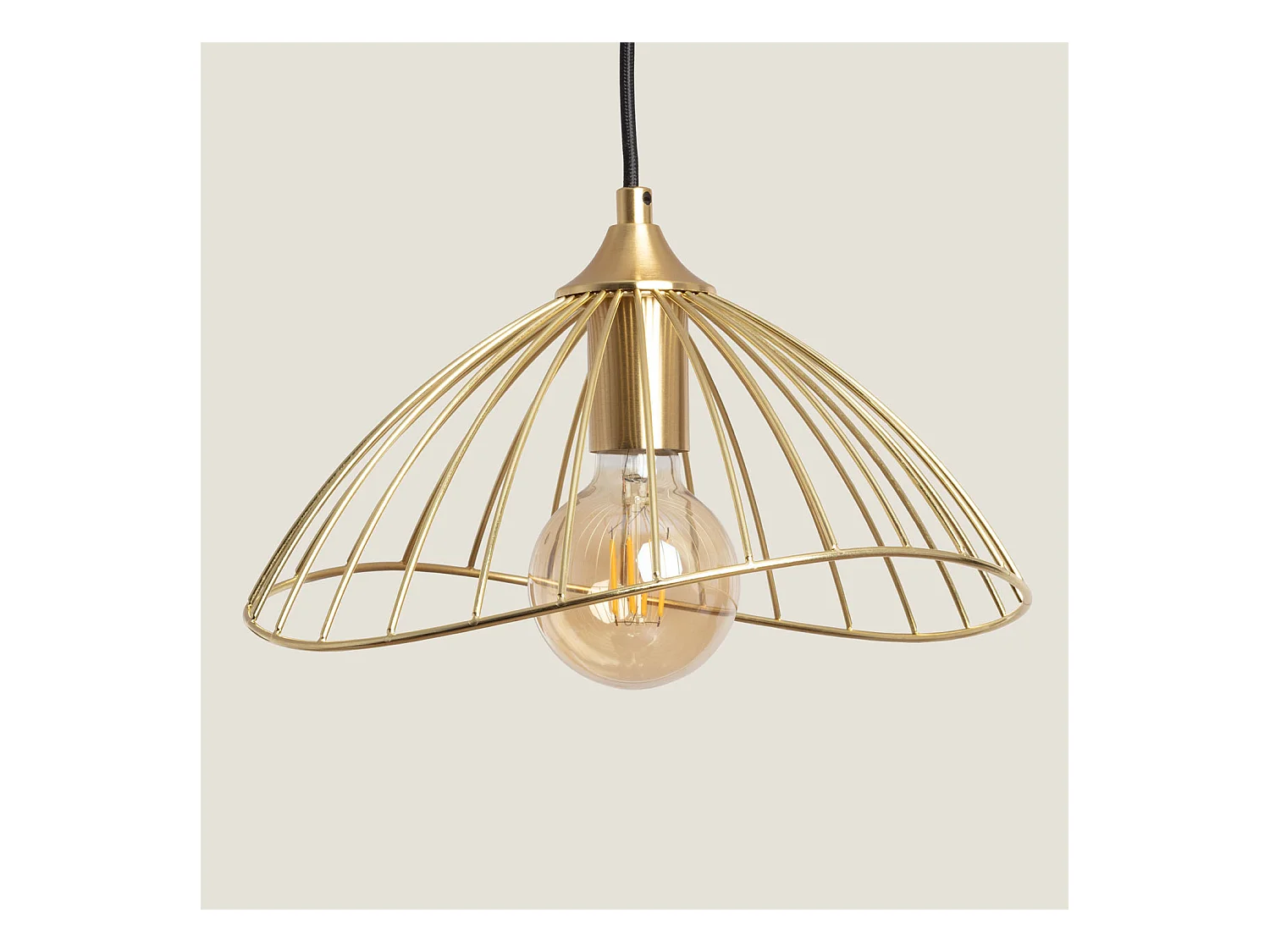 Lámpara Colgante Metal Kibanda Alfarb Dorado