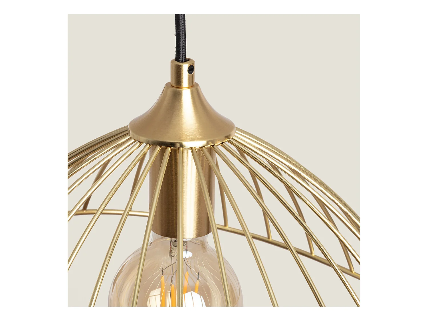 Lámpara Colgante Metal Kibanda Alfarb Dorado