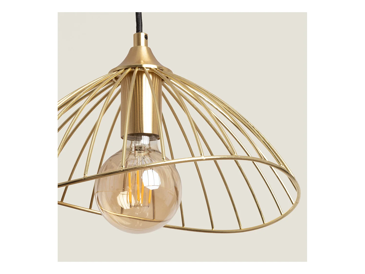 Lámpara Colgante Metal Kibanda Alfarb Dorado