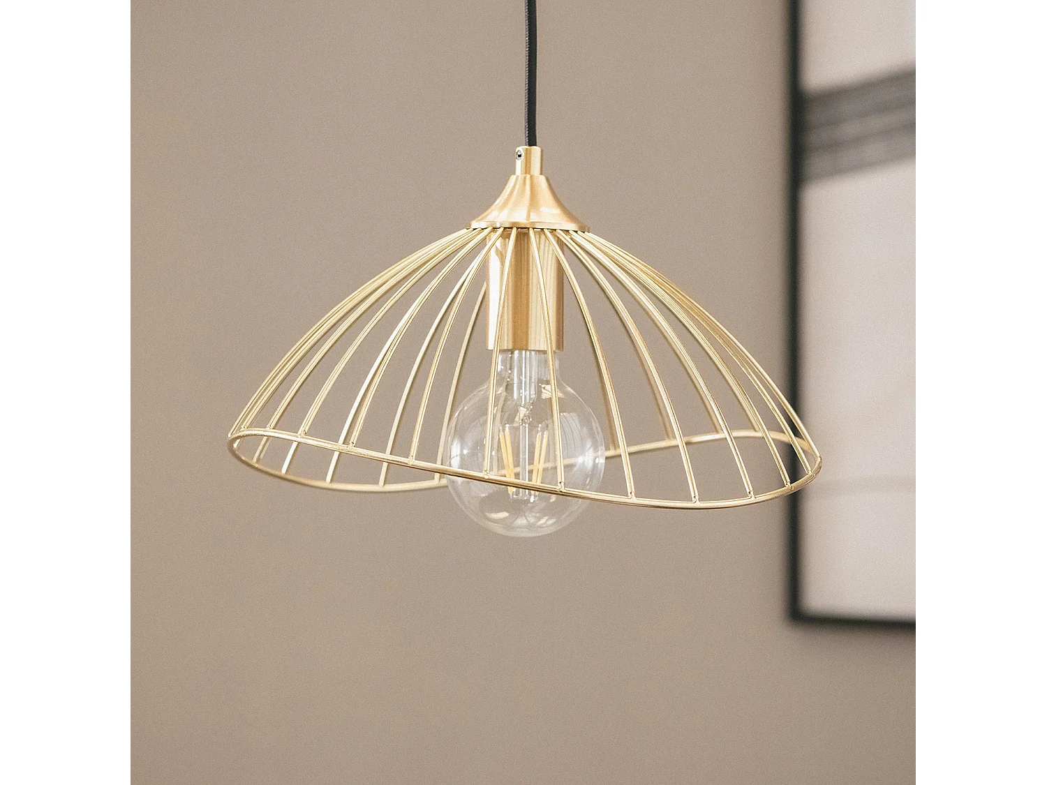 Suspension Métal Kibanda Alfarb  Doré