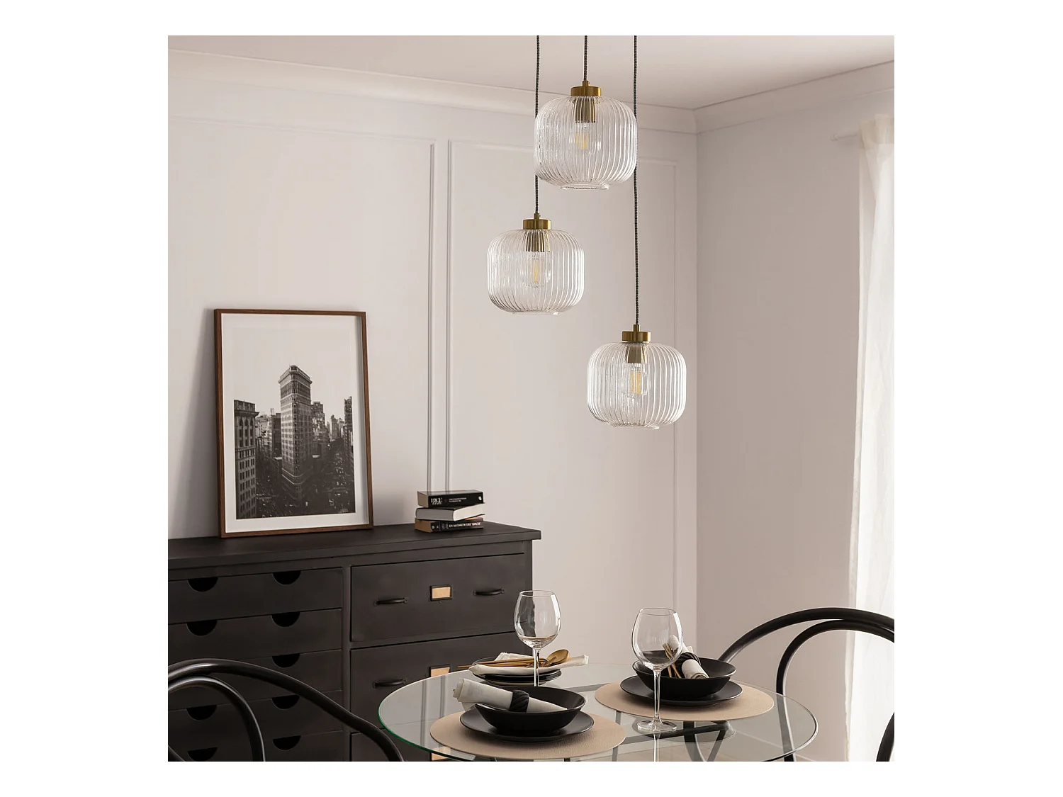 Suspension Verre Tri Wilde Transparent