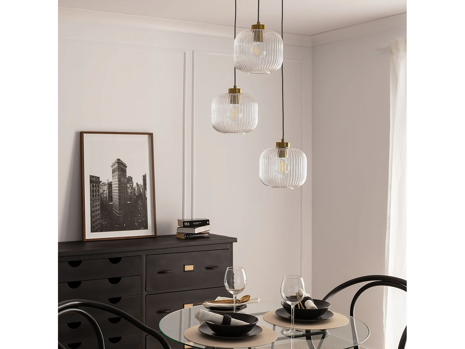 Suspension Verre Tri Wilde Transparent